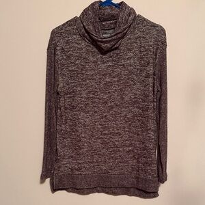 Sonoma Marled Purple Cowl Neck Sweater